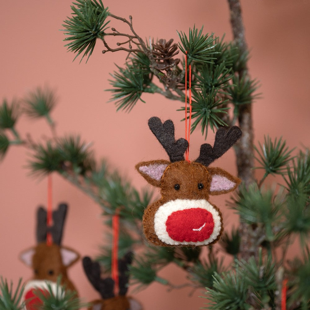 Fair trade kersthanger - Rudolph